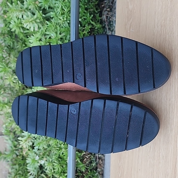 AQUATALIA Giselle Suede Round Toe Slip On Platform Loafers Shoes Size 7 Brown - Picture 9 of 12